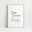 Elegant black typography on white background featuring Grief Counselor in script font with serif definition text, conveying comfort and understanding for therapy environments