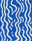 Abstract Blue and White Waves Art Print, Modern Ocean Wave Wall Decor, Nautical Home Decoration