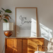 Elegant black typography on white background featuring Grief Counselor in script font with serif definition text, conveying comfort and understanding for therapy environments