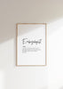 Minimalist black and white embryologist definition typography art featuring elegant script and sans-serif fonts against clean white background, conveying professional inspiration for medical environments