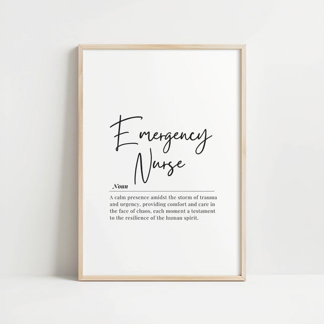 Emergency Nurse Art Printable, Inspirational Nurse Quote, Healthcare Worker Wall Decor, Digital Download, Nursing Office Art Emergency Nurse