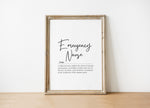 Emergency Nurse Art Printable, Inspirational Nurse Quote, Healthcare Worker Wall Decor, Digital Download, Nursing Office Art Emergency Nurse