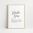Minimalist black and white typography print featuring the definition of a Holistic Nurse as an integrative healer, with elegant script against a clean background, perfect for medical spaces.
