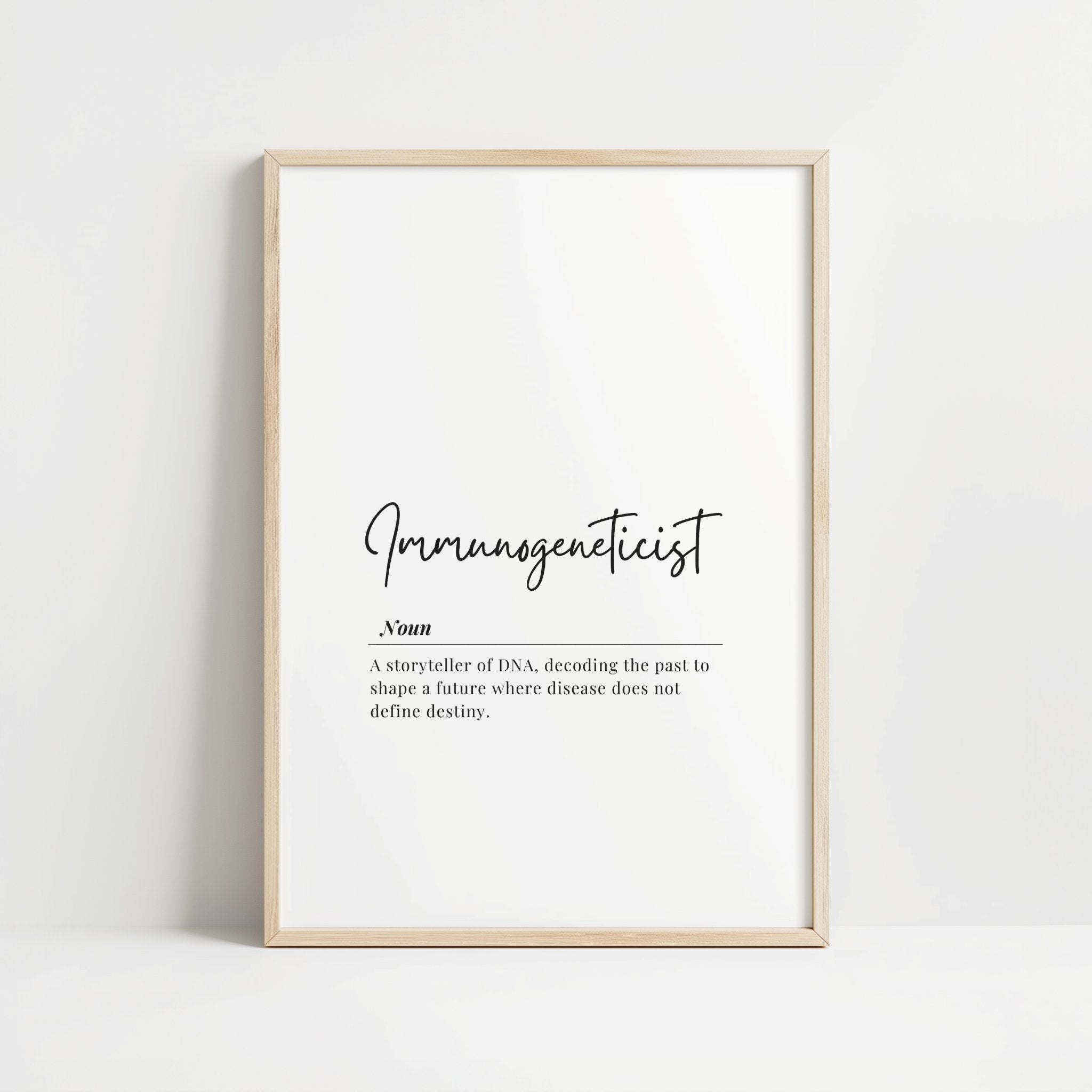 Immunogeneticist Definition Modern Art Print Digital