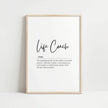Minimalist black and white typography print featuring 'Life Coach' in elegant script and its definition in serif font against a clean white background, perfect for inspiring professional spaces.