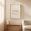 Elegant black and white typography print featuring the definition of 'Microbiologist' in clean sans-serif and handwritten script fonts against a minimalist white background, creating a professional yet inspiring aesthetic.