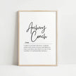 Minimalist Archery Coach Definition Print – Professional Office Wall Art Digital Download