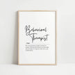 Minimalist Behavioral Therapist Definition Print – Professional Psychology Office Wall Art Digital Download