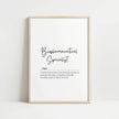 Minimalist Biopharmaceutical Specialist Definition Print – Medical Office Wall Art Digital Download