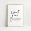 Minimalist typography print featuring 'CrossFit Coach' in bold black script against white background with inspirational definition text combining handwritten and serif fonts for professional gym spaces.