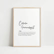 Elegant black script 'Cellular Immunologist' definition against clean white background, with professional typography and minimalist wooden frame creating a sophisticated medical aesthetic