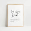 Minimalist black typography on white background featuring elegant oncology nurse definition with flowing script and serif fonts, creating a professional yet heartfelt atmosphere