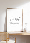 Elegant typography print featuring 'Neurologist' in bold cursive script with a professional definition in serif font against a clean white background, creating sophisticated decor for medical spaces.