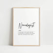 Elegant typography print featuring 'Neurologist' in bold cursive script with a professional definition in serif font against a clean white background, creating sophisticated decor for medical spaces.
