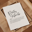 Modern black and white typography print defining 'Pilates Instructor' in elegant script font against crisp white background, conveying core strength and mindfulness with balanced composition and inspirational text.