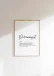 Clean, minimalist pulmonologist definition print with modern typography on neutral background, perfect for professional medical office spaces and healthcare settings.