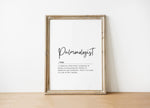 Clean, minimalist pulmonologist definition print with modern typography on neutral background, perfect for professional medical office spaces and healthcare settings.