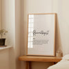 Elegant calligraphy definition of rheumatologist on minimalist background, showcasing compassionate healthcare profession focused on autoimmune disorders and pain relief.