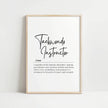 Minimalist black typography print featuring 'Taekwondo Instructor' in bold script against white background with elegant definition text about guardianship of dojang discipline, perfect for martial arts studios.