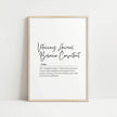 Elegant black script 'Veterinary Animal Behavior Consultant' with inspirational definition against white background in wooden frame, creating a sophisticated professional tribute to animal behavior specialists.