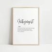 Minimalist black and white typography print featuring 'Ichthyologist' in elegant script with a professional definition below, perfect for marine biology offices and academic environments.