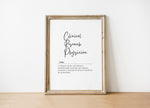 Elegant minimalist print featuring 'Clinical Research Physician' in bold script with a professional definition against crisp white background, perfect for medical office inspiration.