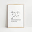 Elegant black typography on white background featuring 'Immigration Caseworker' in script font with serif definition text, conveying support and guidance for immigration professionals