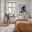 Abstract Blue Canvas Art Print, Modern Bedroom Wall Decor, Scandinavian Style Home Design, Large Painting Decorative