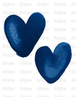 Blue Watercolor Heart Art Print, Abstract Love Wall Decor, Romantic Gift Idea, Bedroom Aesthetic Artwork